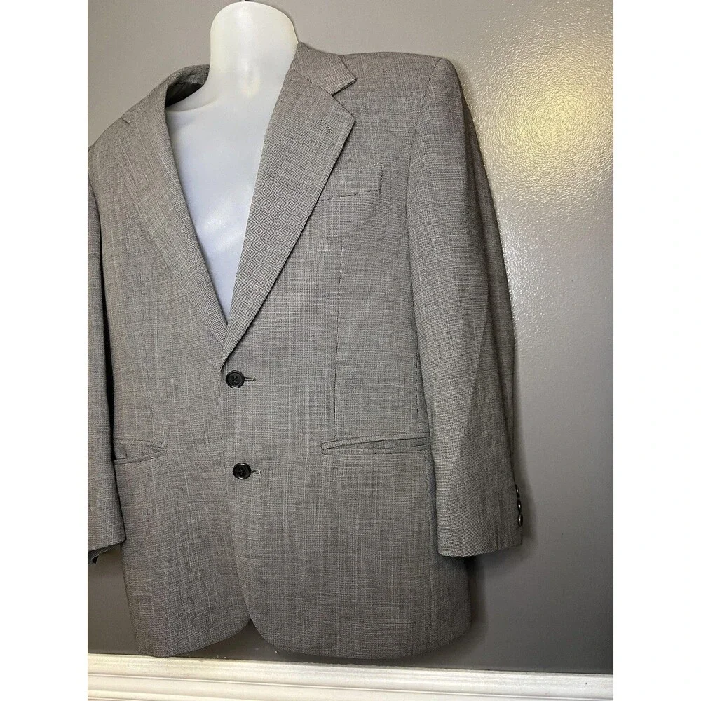 Missoni EXAMPLE Suit Jacket Mens 40 Gray Check Two Button Lined Business Italy